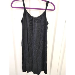 Soma Silk Nightgown Nightie Black Medium Adjustable Straps